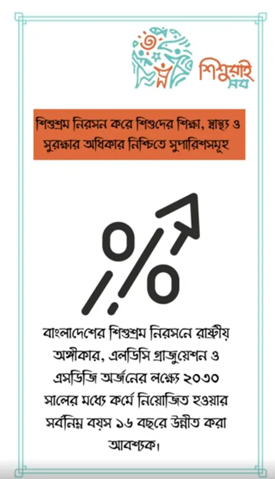 শিশুশ্রম: শিশুশ্রম নিরসনে সুপারিশ